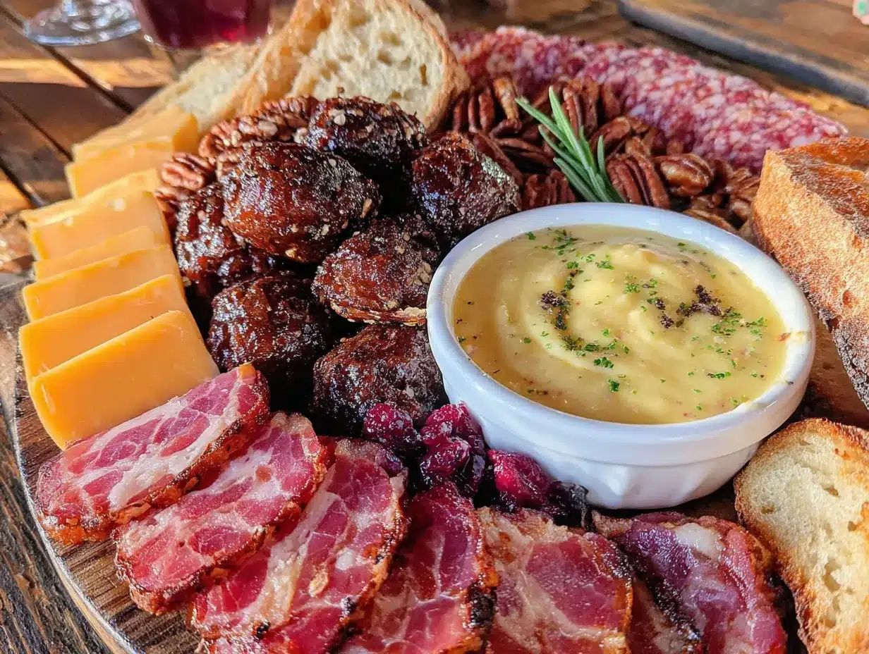 smoked gouda bacon charcuterie board preparation steps