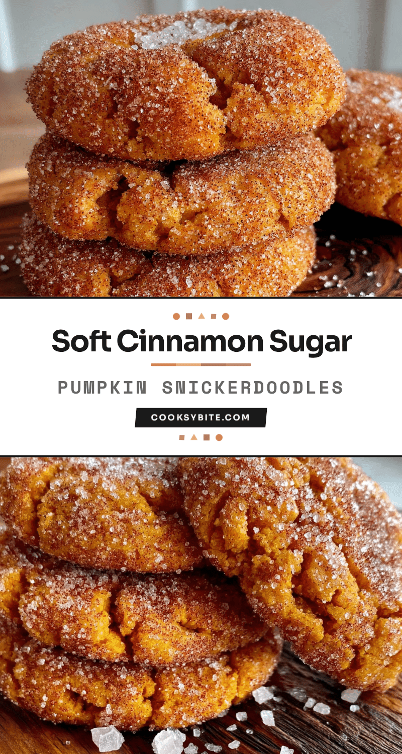 Soft Pumpkin Snickerdoodle Cookies recipe