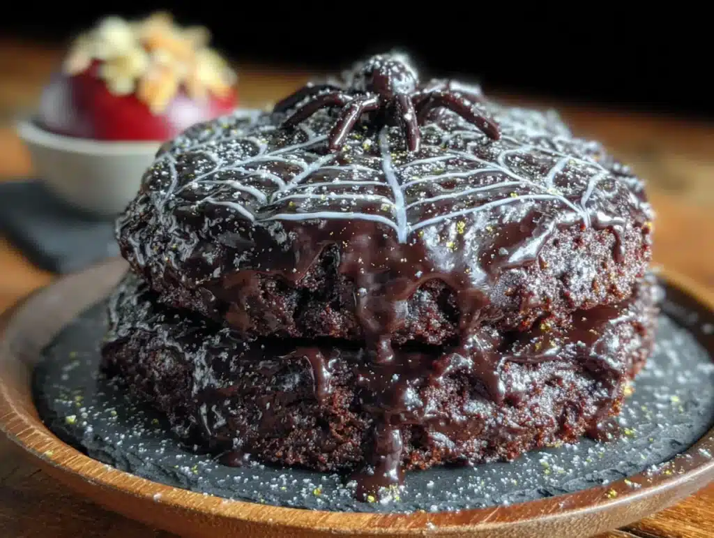 spiderweb halloween cookie cake - featured image