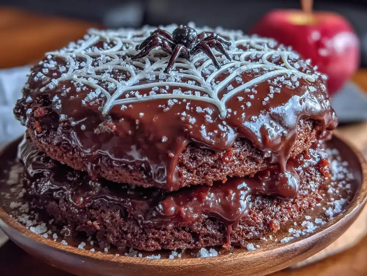 spiderweb halloween cookie cake preparation steps