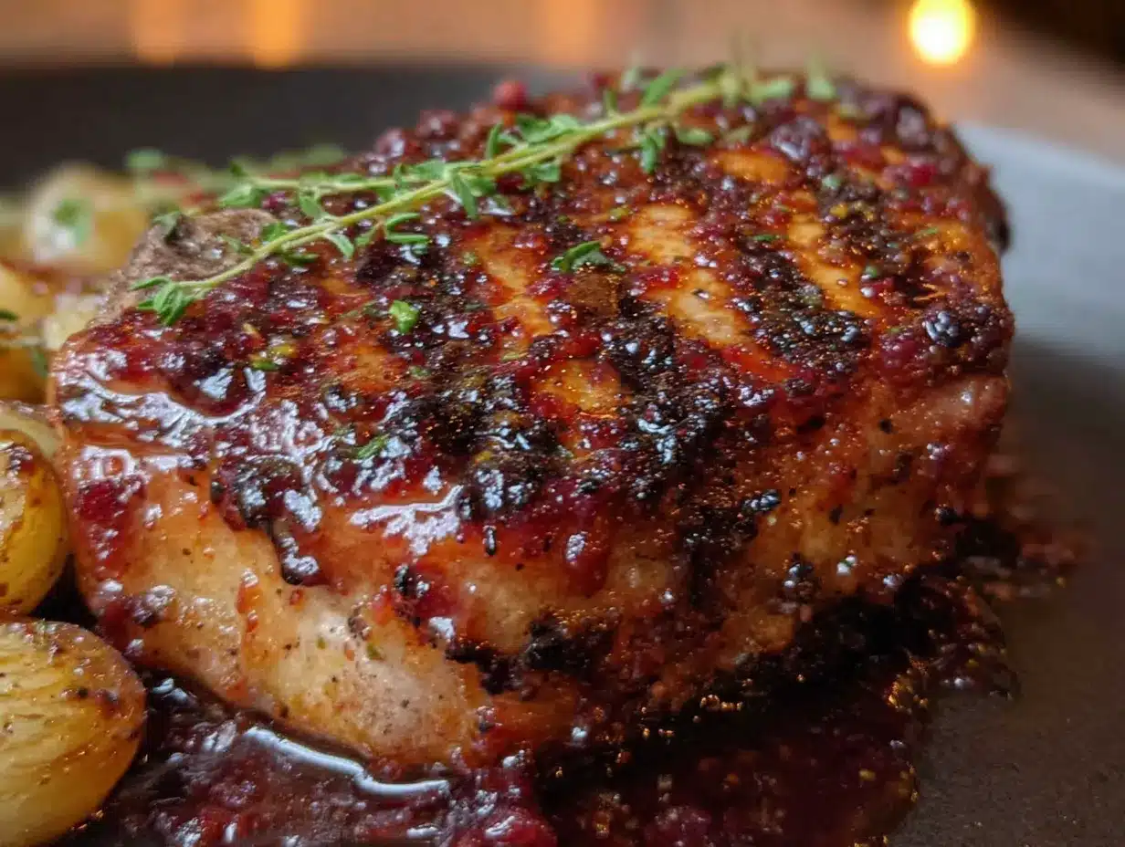 sticky honey garlic pork chops preparation steps