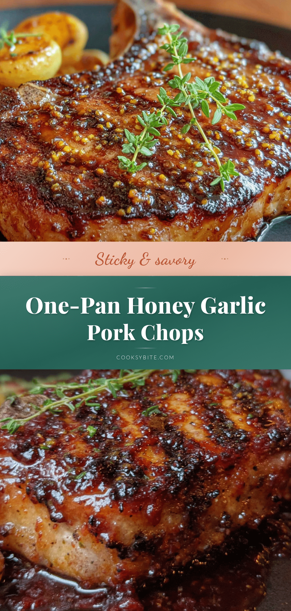 sticky honey garlic pork chops recipe