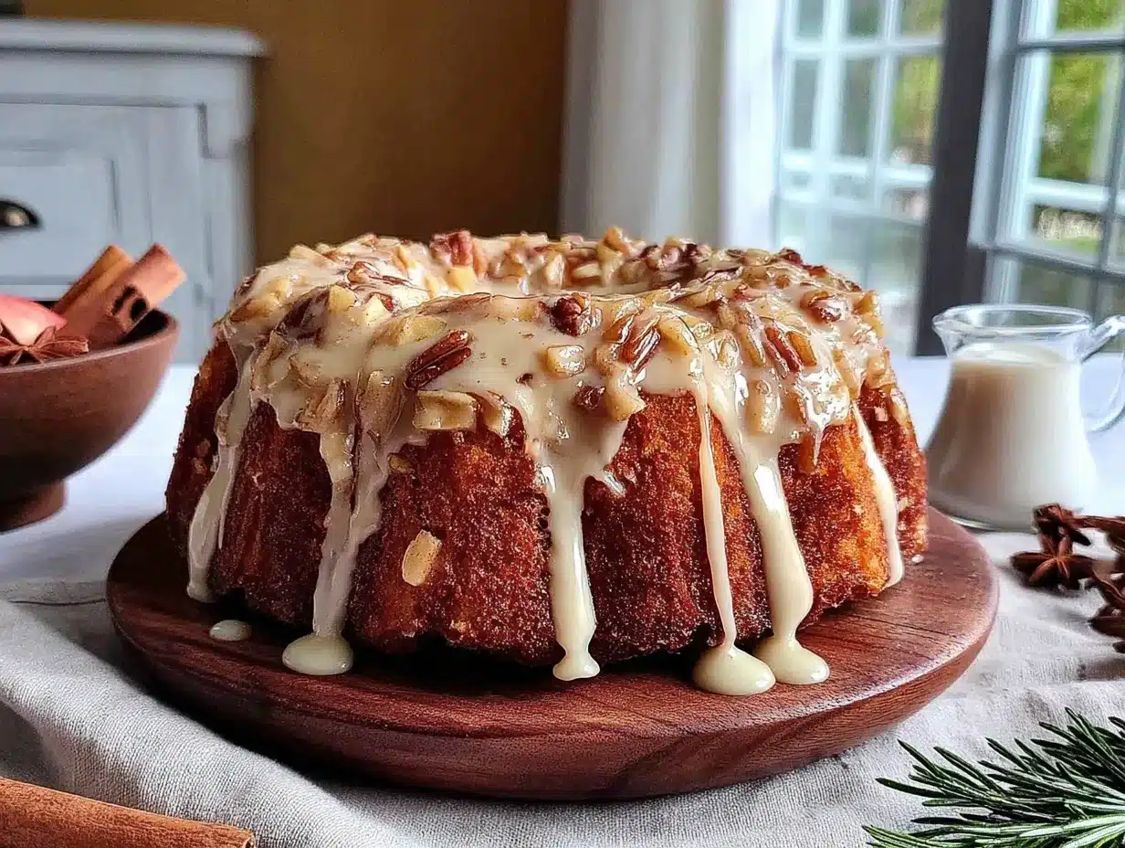 apple dapple cake with buttermilk glaze preparation steps