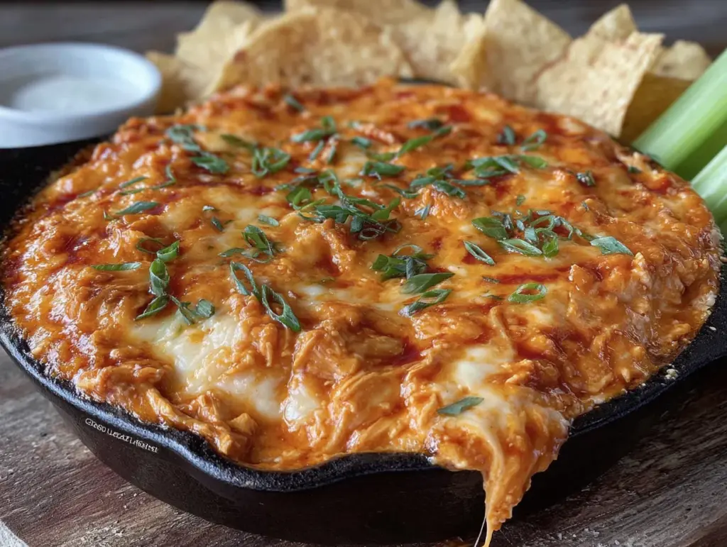 baked buffalo chicken dip - featured image