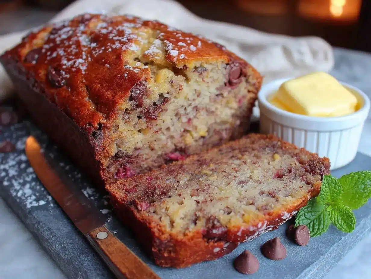 banana bread with chocolate chips preparation steps