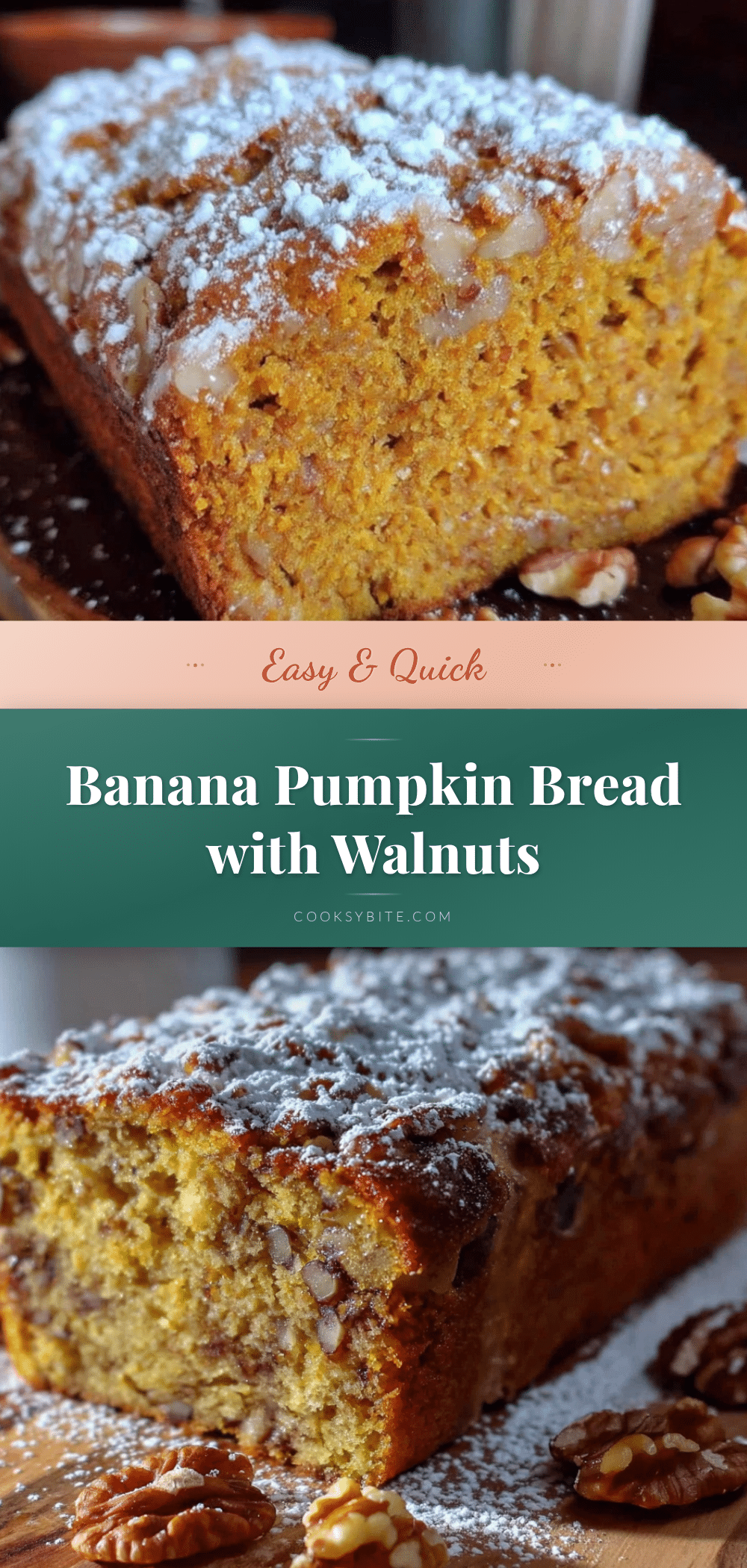 banana pumpkin bread with walnuts recipe