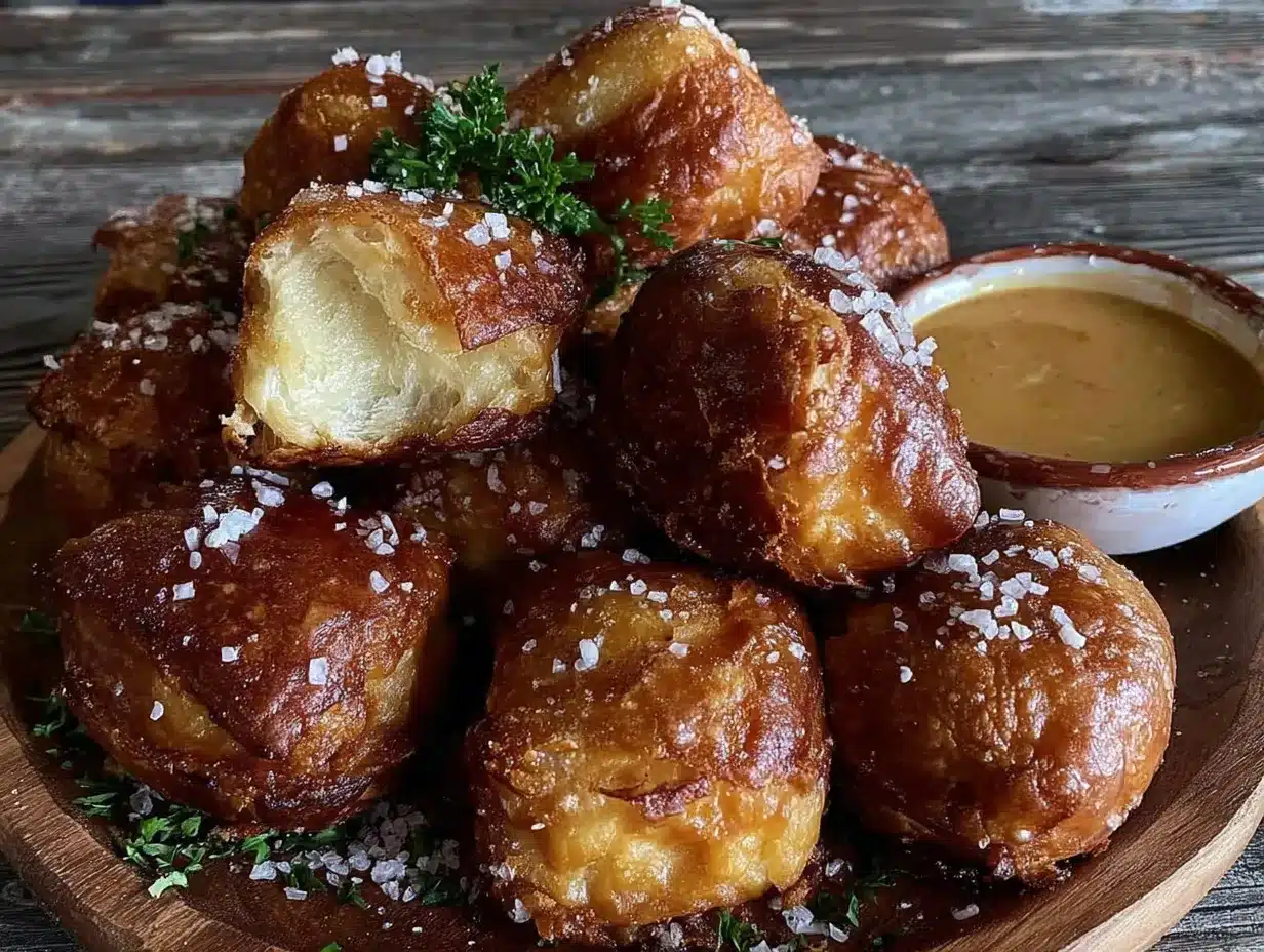 Bavarian Pretzel Bites with Beer Cheese Dip preparation steps