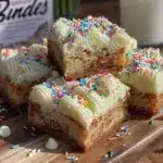 birthday cake blondies - featured image