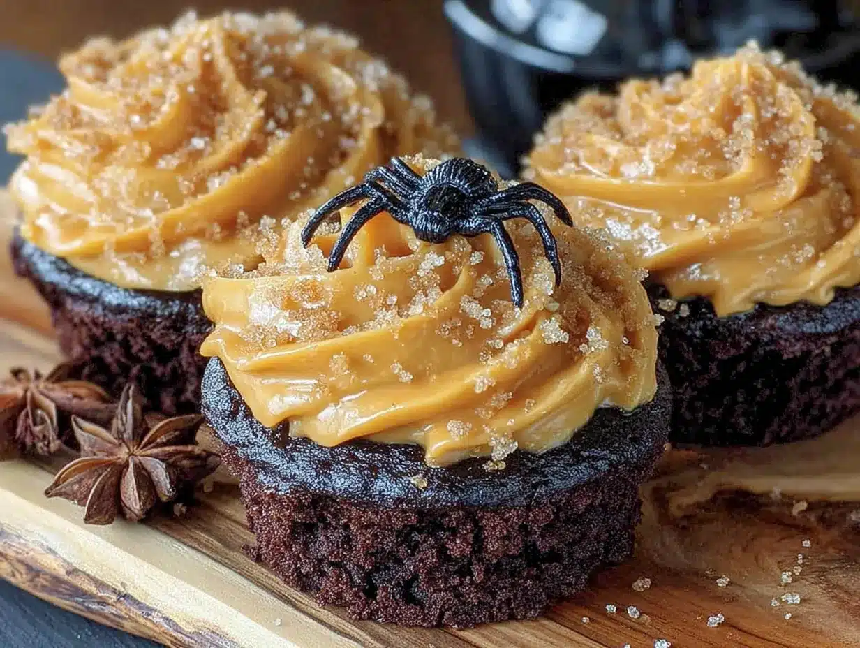 black velvet halloween cupcakes preparation steps