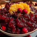 bright zesty cranberry orange ginger sauce - featured image