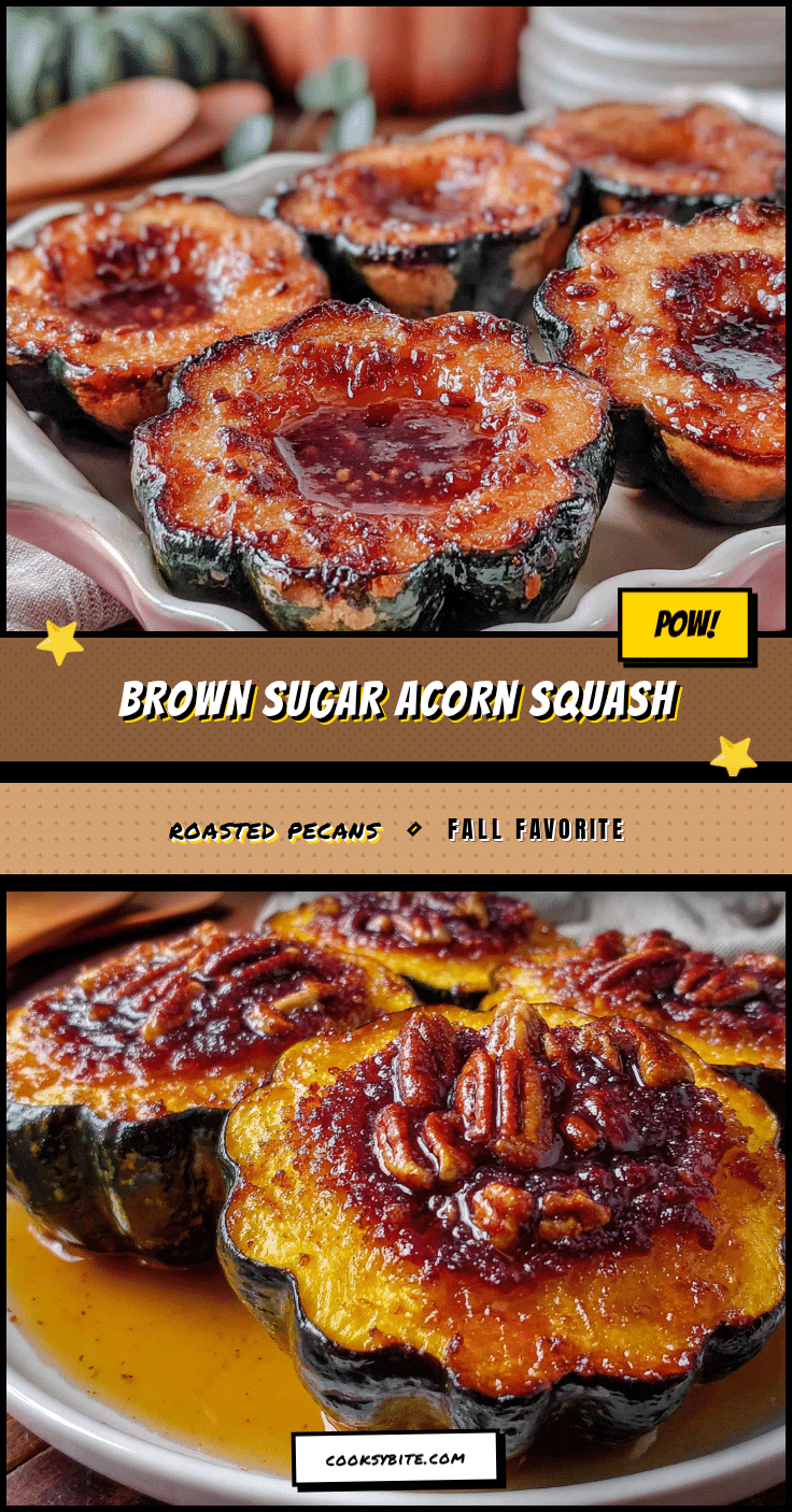 brown sugar roasted acorn squash with pecans recipe