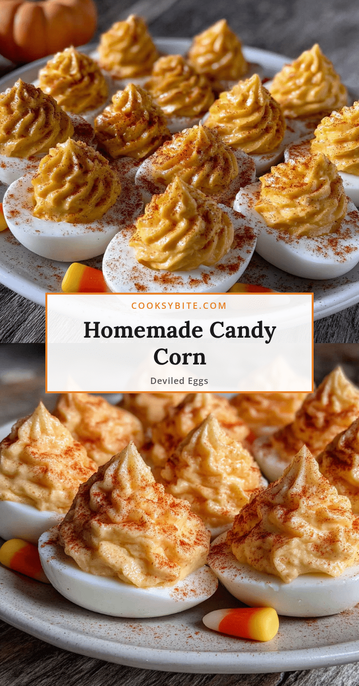 candy corn deviled eggs recipe