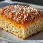 candy corn rice krispie treats - featured image