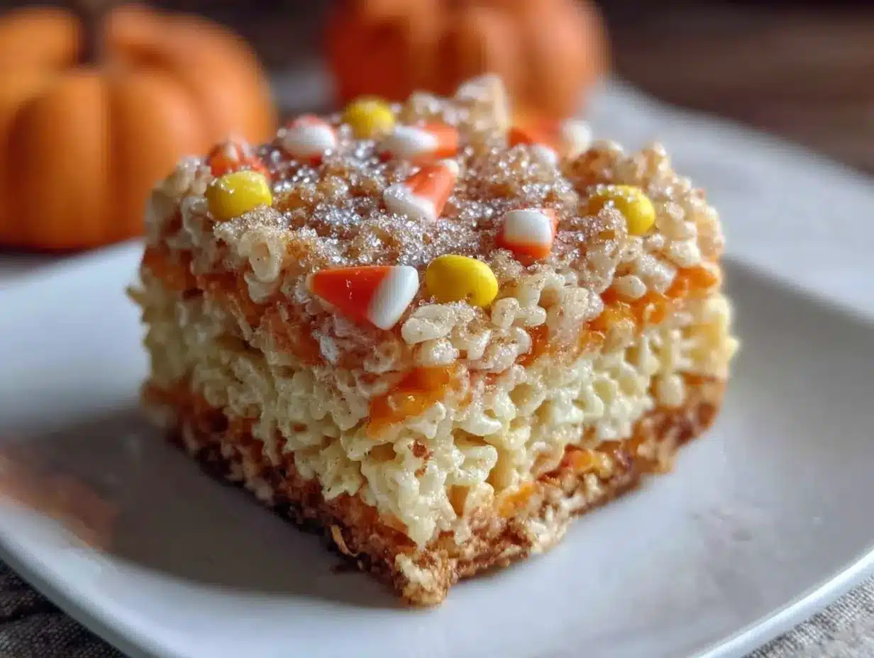 candy corn rice krispie treats preparation steps