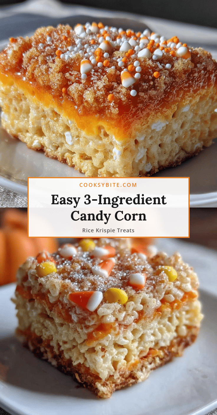 candy corn rice krispie treats recipe