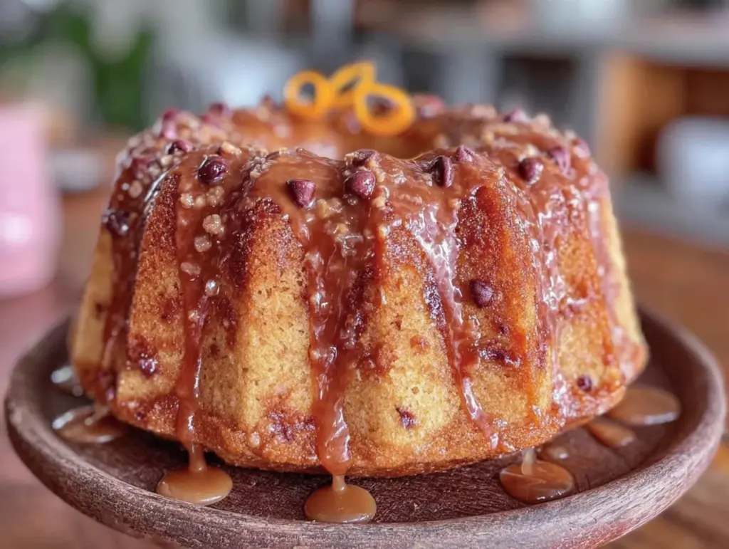 chocolate chip pumpkin bundt cake - featured image