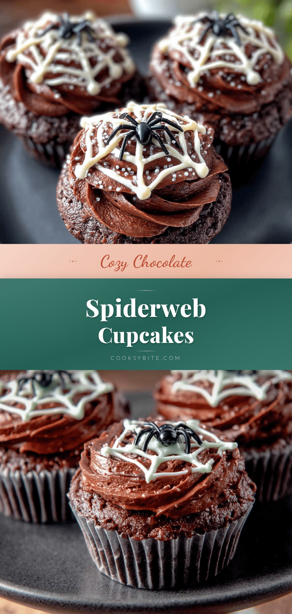chocolate spiderweb cupcakes recipe