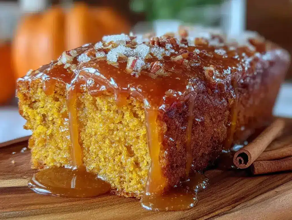 cozy pumpkin loaf with brown butter glaze - featured image