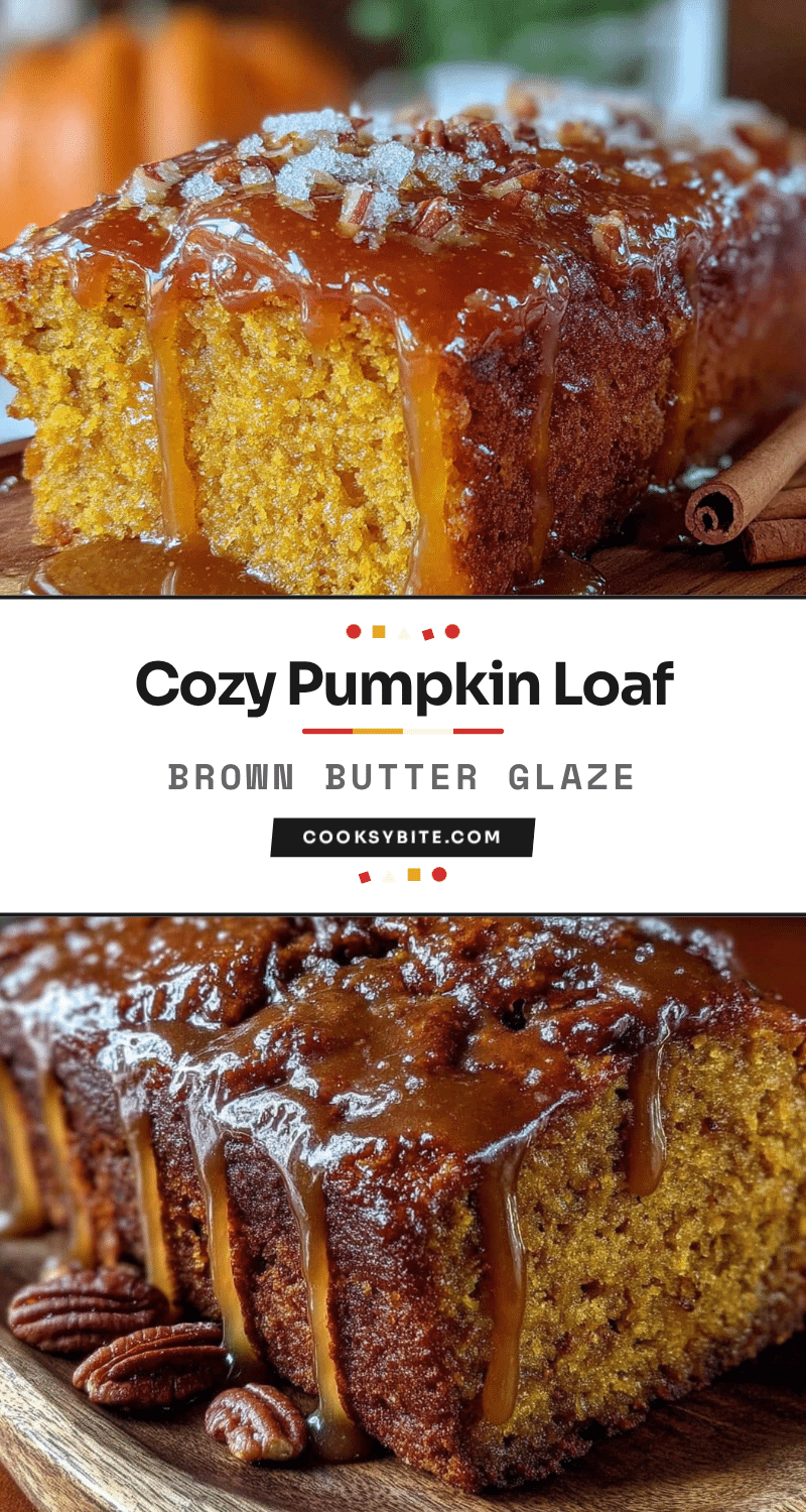 cozy pumpkin loaf with brown butter glaze recipe
