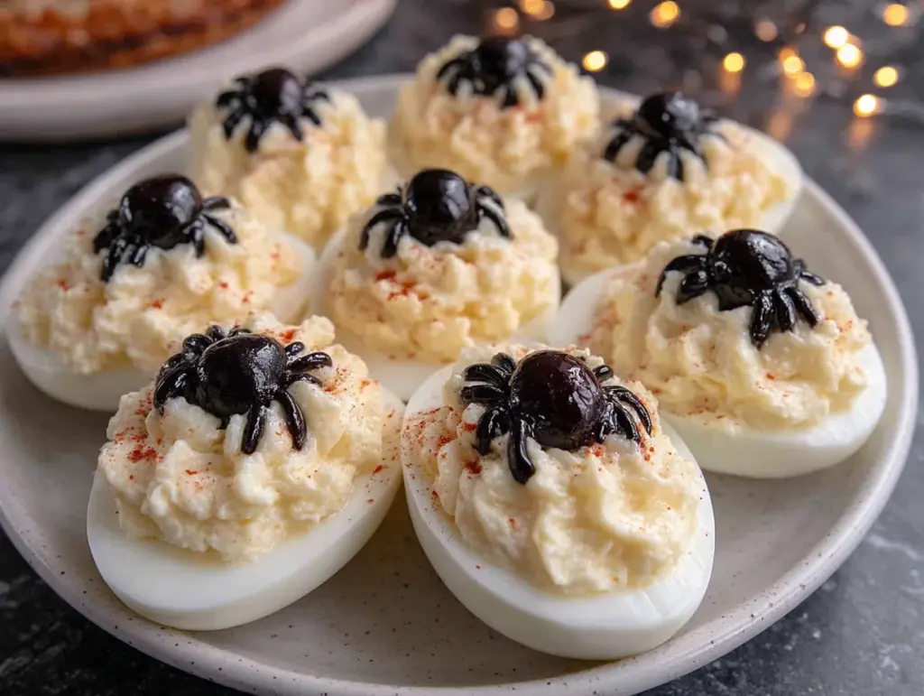 Cozy Spider Deviled Eggs - featured image
