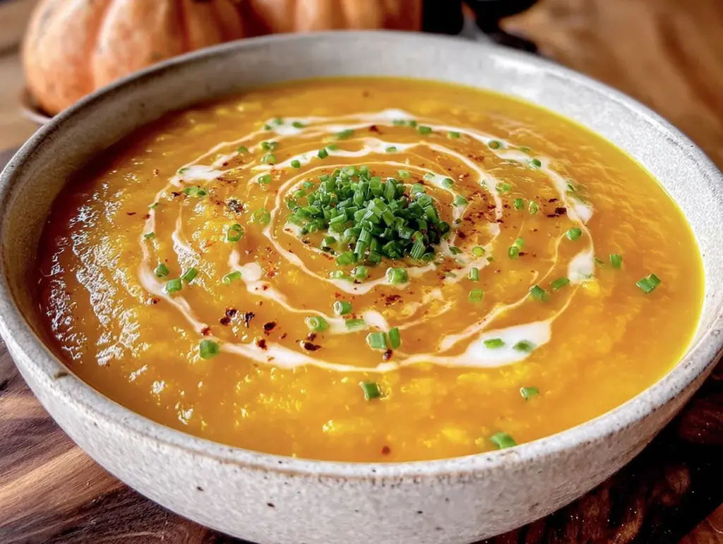 cozy squash apple soup with coconut milk - featured image