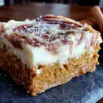 cream cheese swirl pumpkin bars - featured image