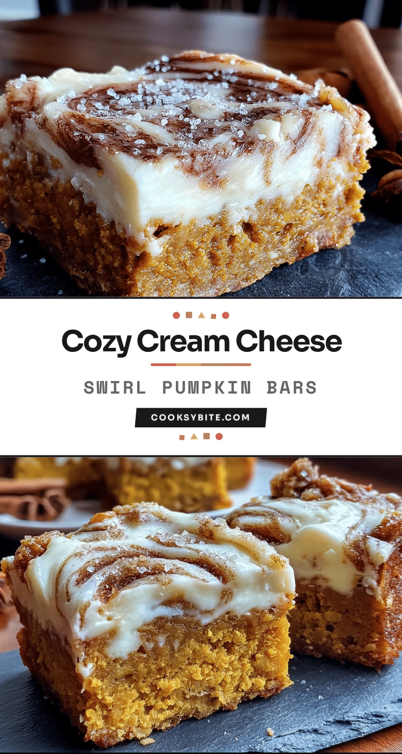 cream cheese swirl pumpkin bars recipe