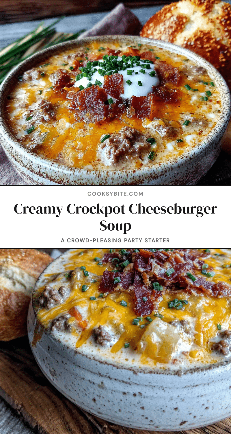 creamy crockpot cheeseburger soup recipe