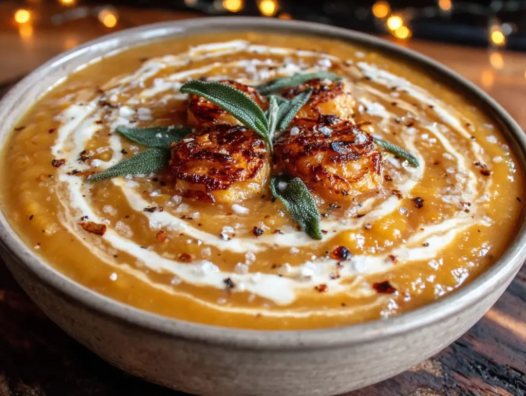 creamy honeynut squash soup - featured image