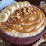 creamy peanut butter banana overnight oats - featured image