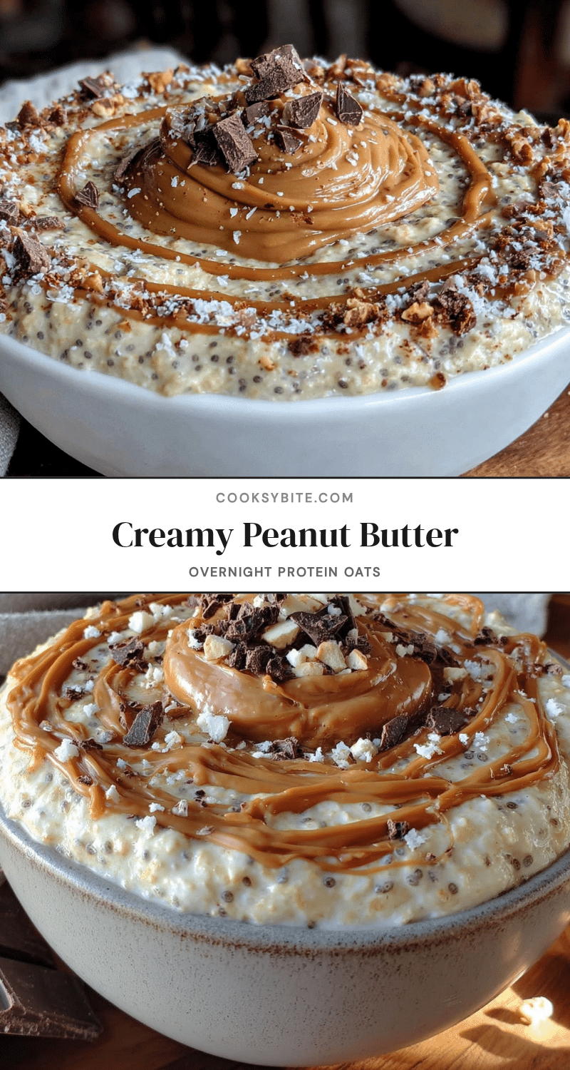 creamy peanut butter overnight protein oats recipe