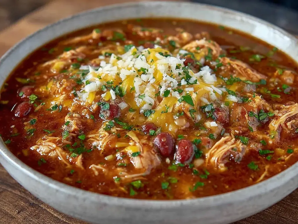 crockpot chicken enchilada soup - featured image