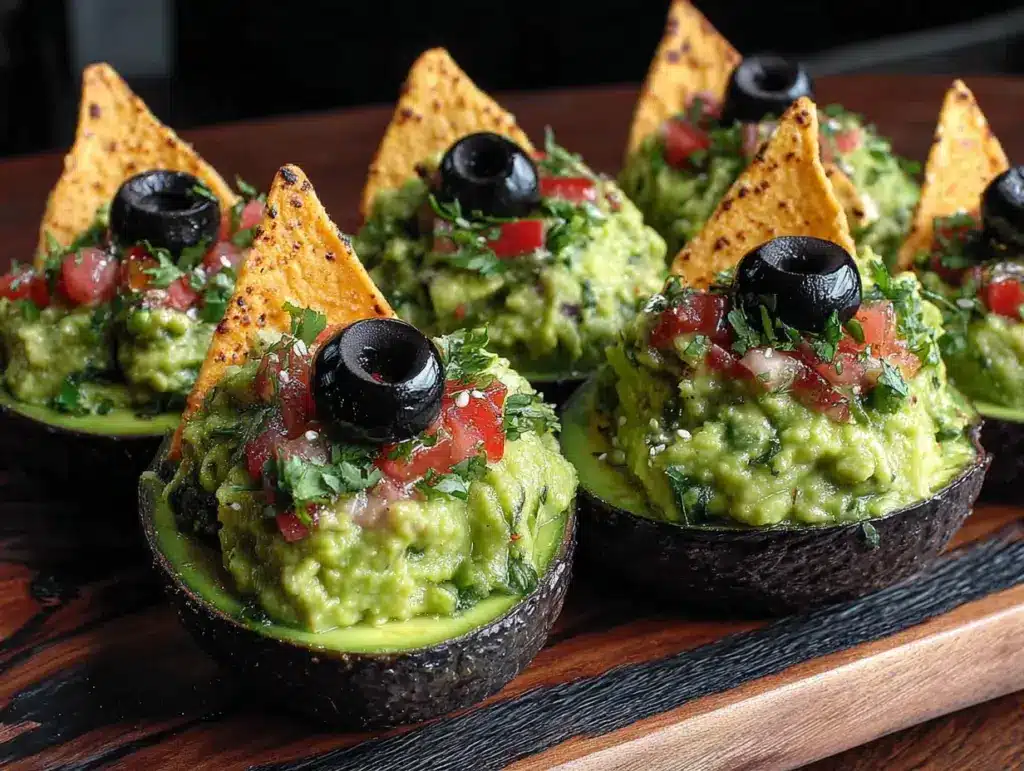 easy 5-minute frankenstein guacamole cups for halloween - featured image