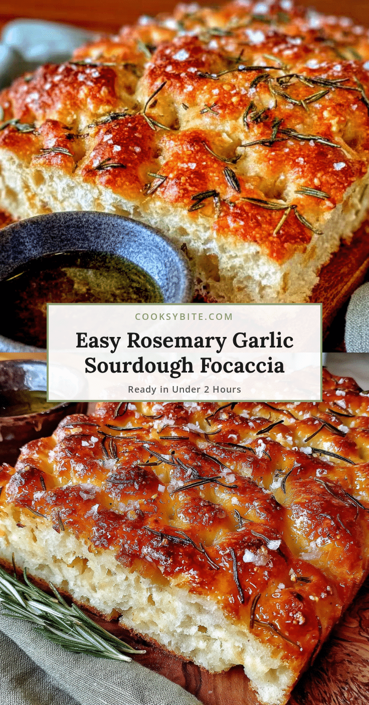 Easy Rosemary Garlic Sourdough Focaccia recipe