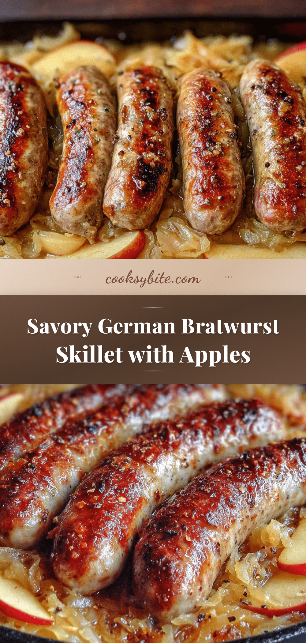 german bratwurst skillet with apples recipe