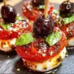 halloween caprese skewers - featured image