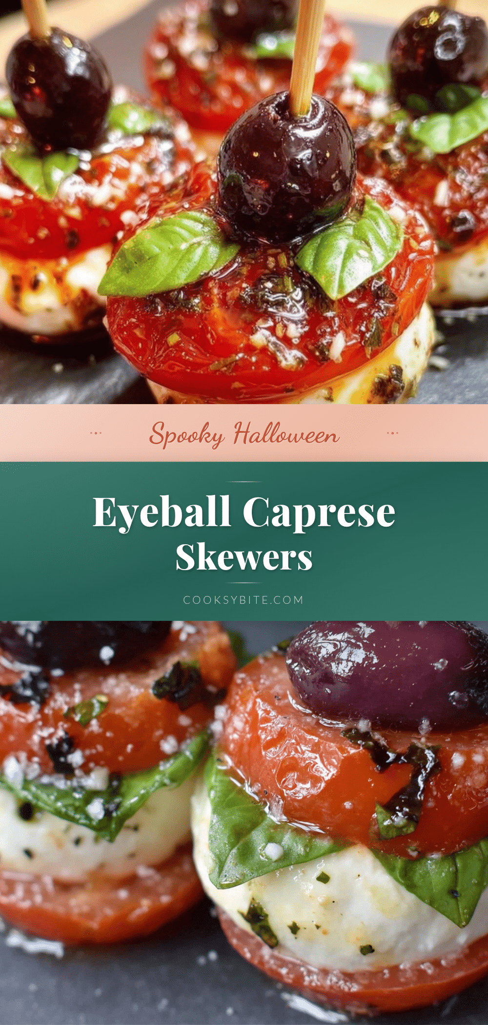 halloween caprese skewers recipe