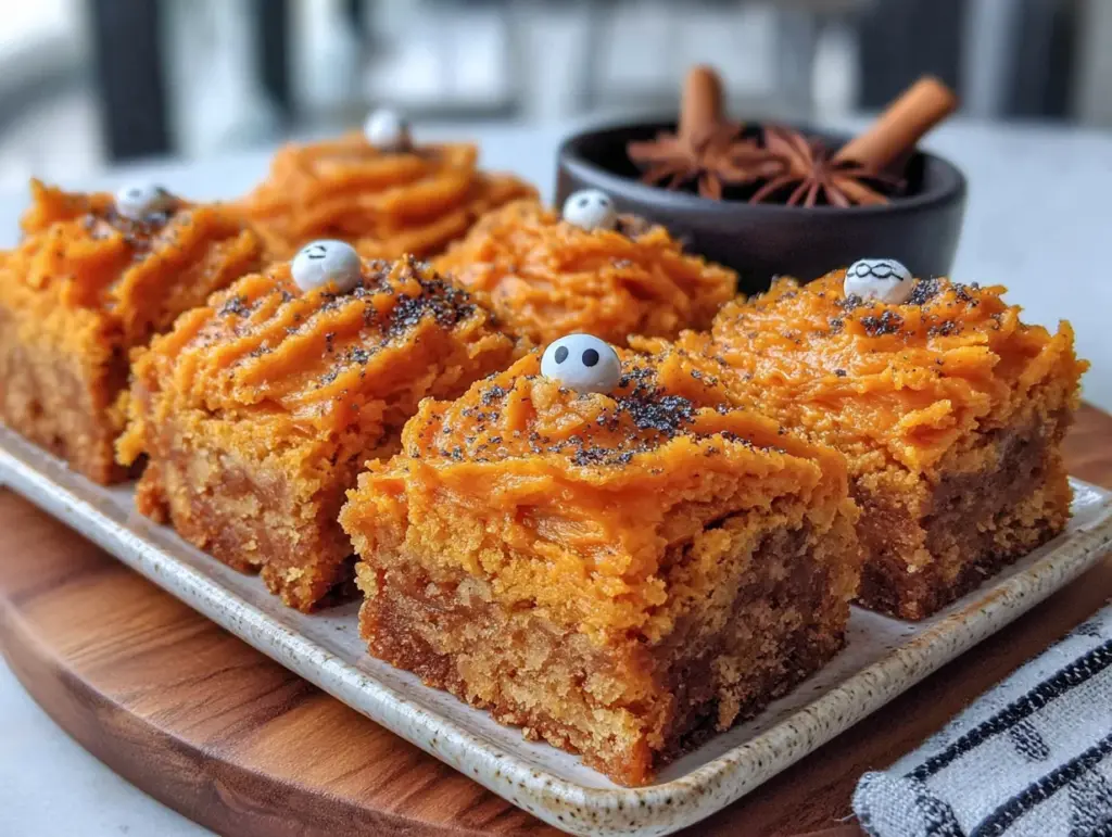 Halloween sugar cookie bars - featured image