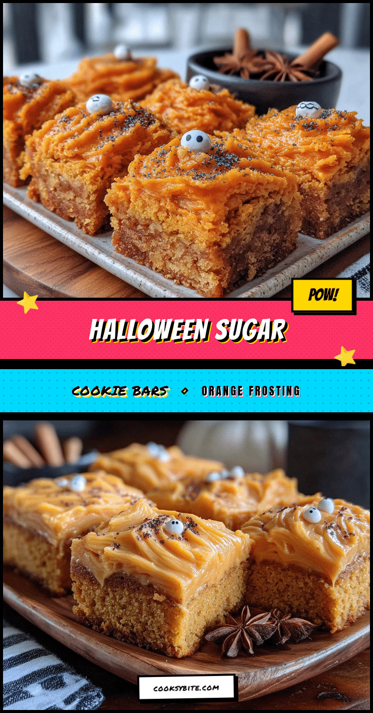 Halloween sugar cookie bars recipe