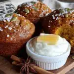 healthy greek yogurt pumpkin muffins - featured image
