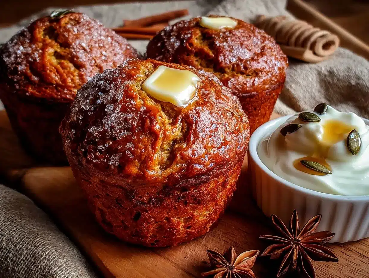 healthy greek yogurt pumpkin muffins preparation steps