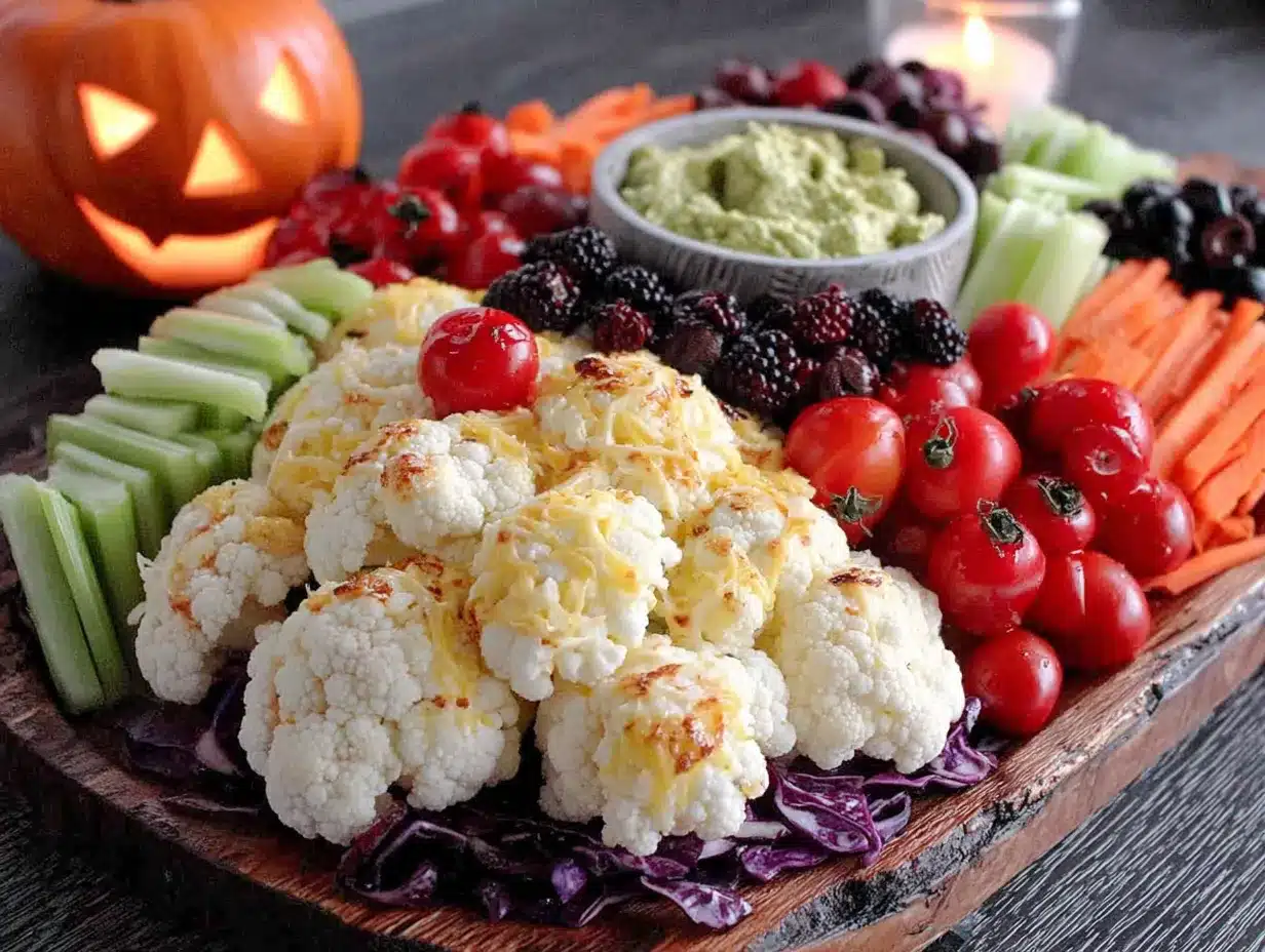 healthy halloween veggie tray skeleton preparation steps