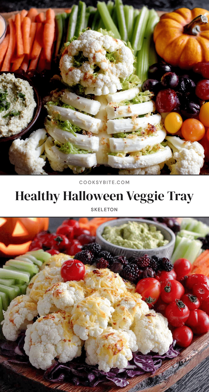 healthy halloween veggie tray skeleton recipe