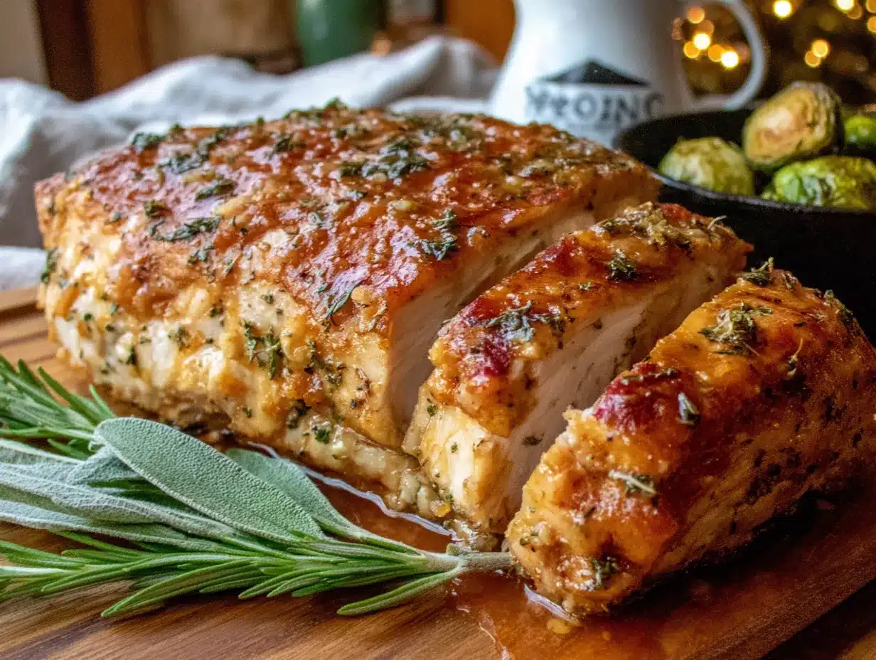 herb butter roasted turkey breast for two preparation steps