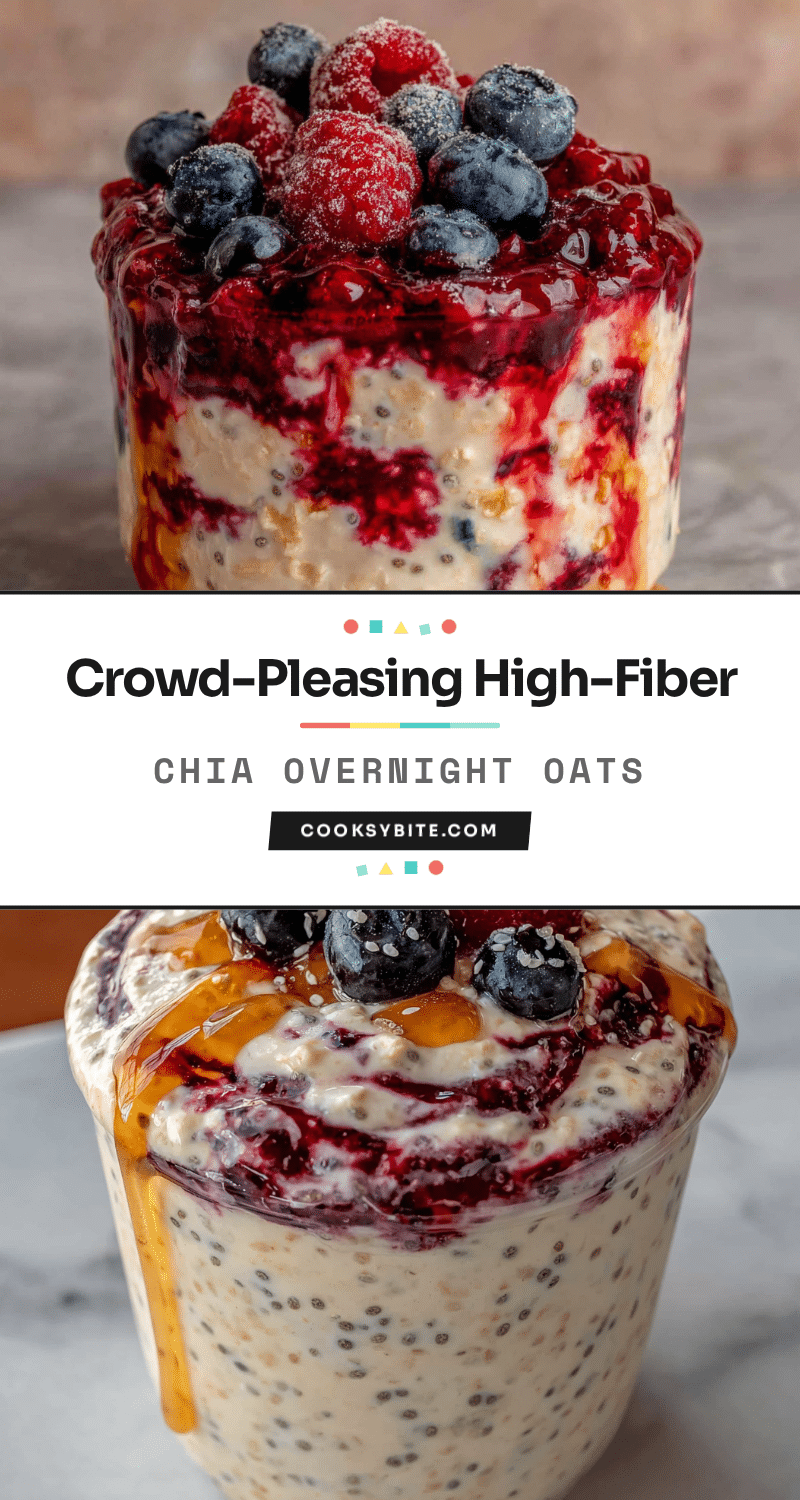high-fiber chia overnight oats with berries recipe