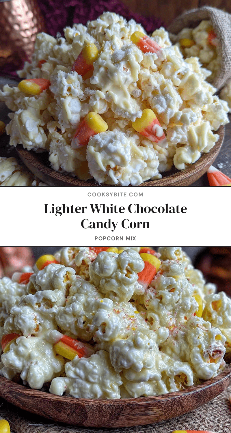 lighter white chocolate candy corn popcorn mix recipe