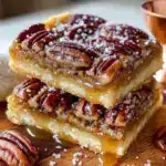 maple bourbon pecan pie bars - featured image