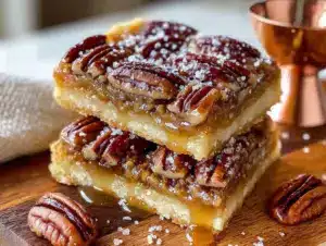 maple bourbon pecan pie bars - featured image