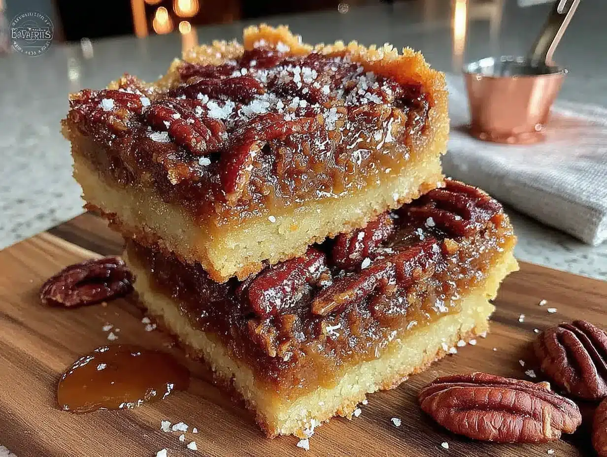 maple bourbon pecan pie bars preparation steps