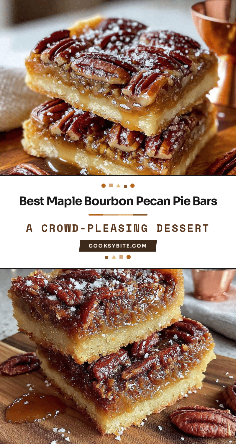 maple bourbon pecan pie bars recipe